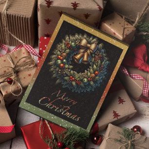 Serrure de Noël avec cloches Carte de voeux de Noë