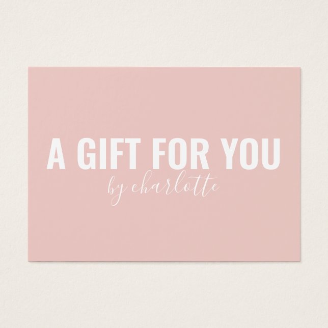 Sertificat minimaliste rose Fille (Devant)