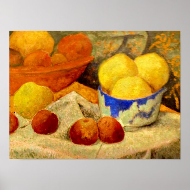 Serusier - Äpfel und Blauschüssel Poster (Vorne)