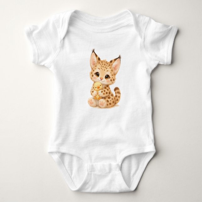 Serval Baby Bodysuit – Cute Spotted Wild Cat 🐆 Strampler (Vorderseite)