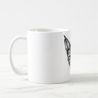 Serval Cat Lover T - Shirt - Schwarz & Weiß realis Kaffeetasse