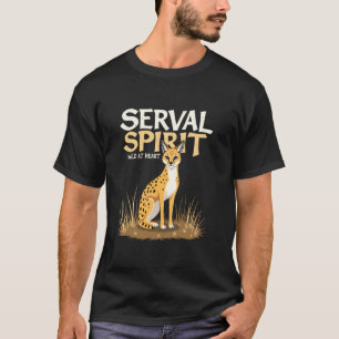 Serval Katze Exotische Feline Afrikanische Wildkat T-Shirt