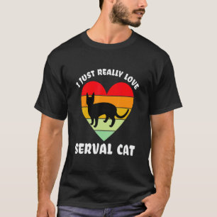 Serval Katze geliebte Katze T-Shirt