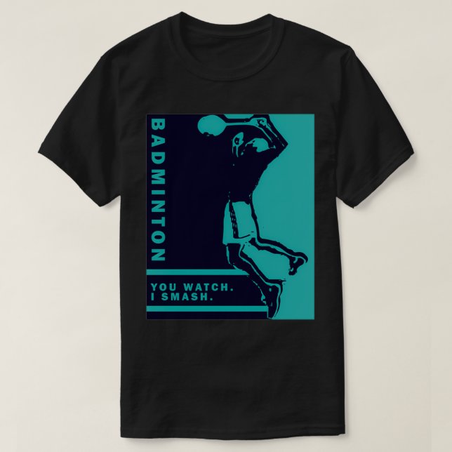 Serve Drop Badminton Geschenk Badminton T T-Shirt (Design vorne)