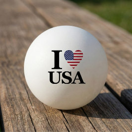 Serve Up Spirit: "I ❤️ USA" Ping Pong Ball Tischtennisball