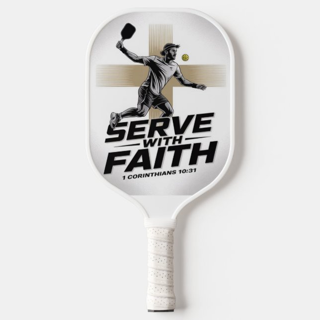 Serve With Faith Christian Pickleball Paddle (Vorderseite)
