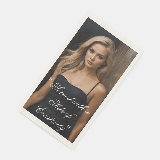 "Served with a Side of Creativity" Papier Napkin Serviette (Ecke)
