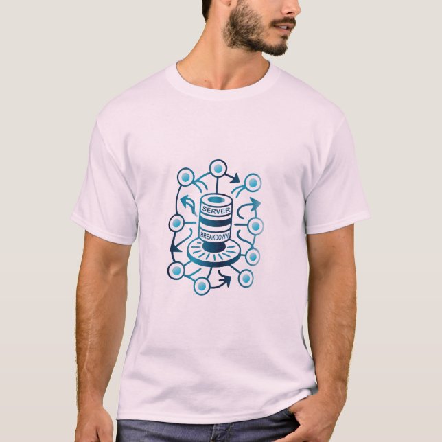 Server-Ausfall Lustiges IT-Tech-Support-T-Shirt T-Shirt (Vorderseite)