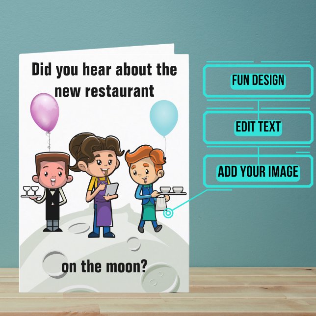 Server-Kellnerin oder -Kellnerin Funny Birthday Karte (Looking for the perfect card for that clever sever, waiter, or waitress friend of yours.)