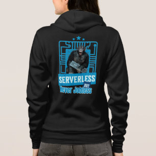 Serverloser lustiger Affe-Entwicklerhumor Hoodie
