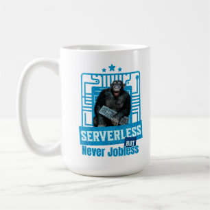 Serverloser lustiger Affe-Entwicklerhumor Kaffeetasse