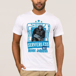 Serverloser lustiger Affe-Entwicklerhumor T-Shirt