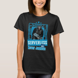 Serverloser lustiger Affe-Entwicklerhumor T-Shirt
