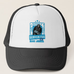 Serverloser lustiger Affe-Entwicklerhumor Truckerkappe