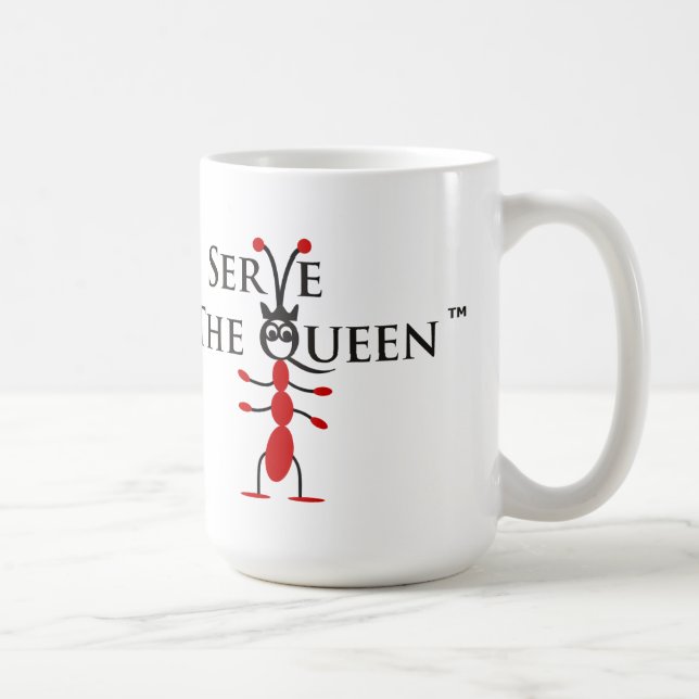 Servez la tasse rouge et noire de la Reine de (Droite)