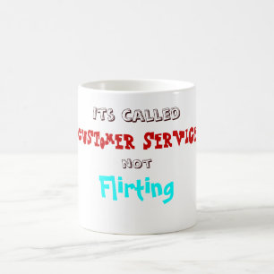 Service à la clientèle ne flirtant pas la tasse