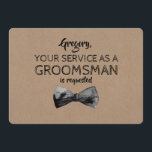 Service als Trauzeuge gefragt - Funny Vorschlag Einladung<br><div class="desc">Chalkboard lustige Vorschlagskarten.</div>