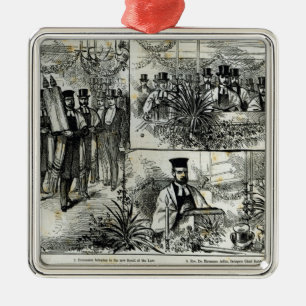 Service an der jüdischen Synagoge Ornament Aus Metall