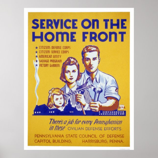 Service auf dem WPA vor Ort Poster (Vorne)
