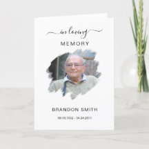 Service Beerdigung Obituale mit Foto Danke Karte