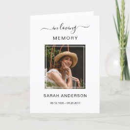 Service Beerdigung Obituale mit Foto Danke Karte