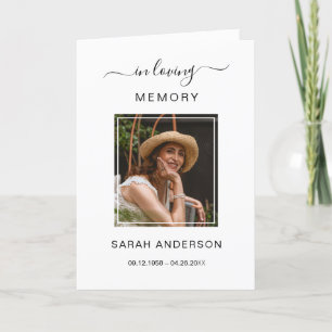 Service Beerdigung Obituale mit Foto Danke Karte