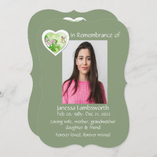 Service commémoratif Invitation Aquarelle Hummingb