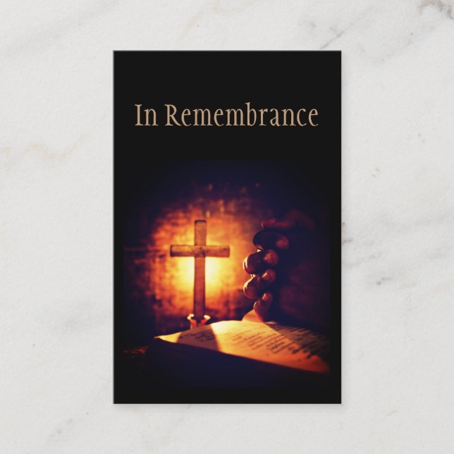 Service commémoratif Invitation Croix de la Bible  (Devant)