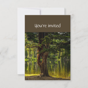 Service commémoratif Invitation Lake Tree Shore Na