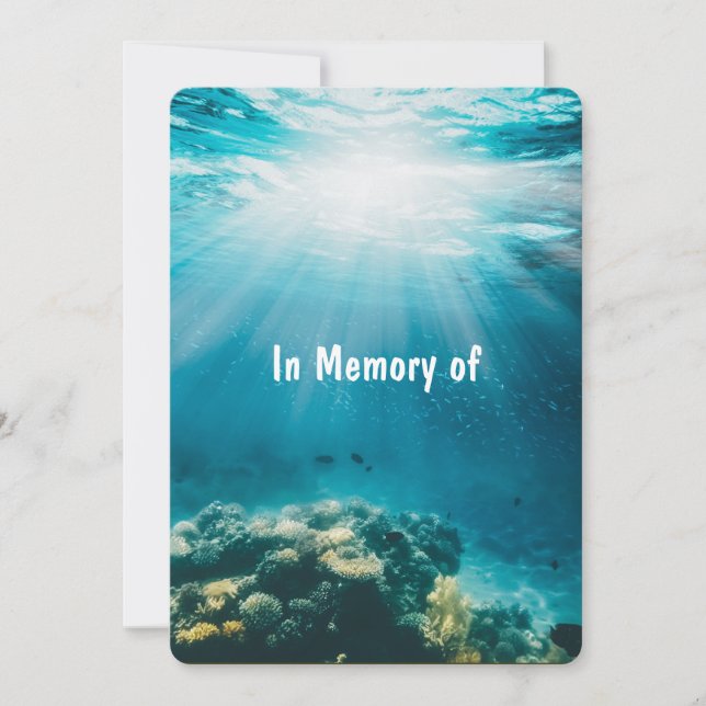 Service commémoratif Invitation sous-marin plongée (Devant)