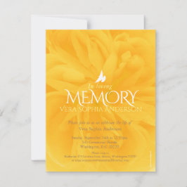 Service commémoratif invitations funéraires à rose