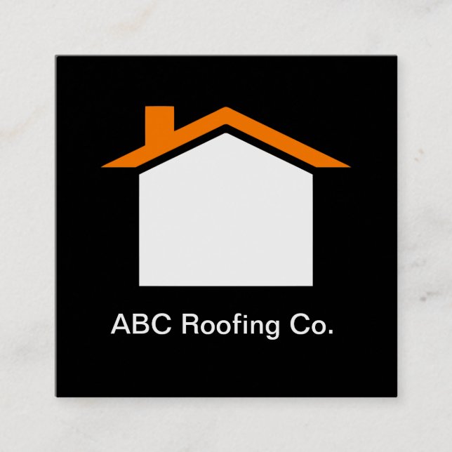 Service de couverture Carte de visite Carré Noir C (Devant)