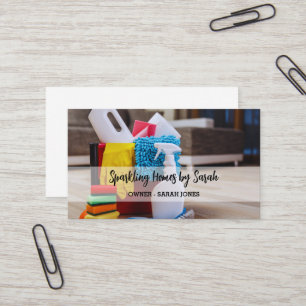service de nettoyage à domicile cartes de visite n