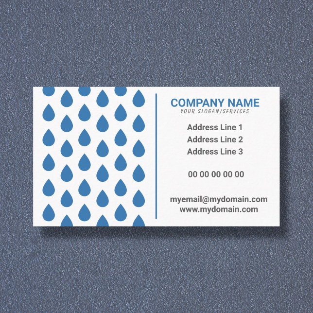 Service de nettoyage de la piscine Carte de visite (Pool Cleaning Service Business Card)