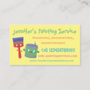 Service de peinture joyeux carte de visite de dess