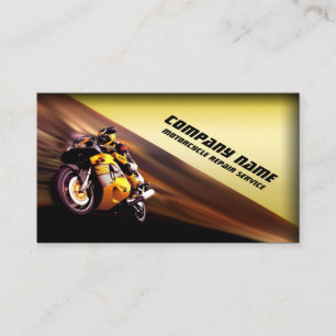 Service de réparation de moto Carte de visite jaun