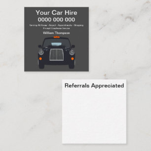 Service de taxi britannique Cartes de visite simpl