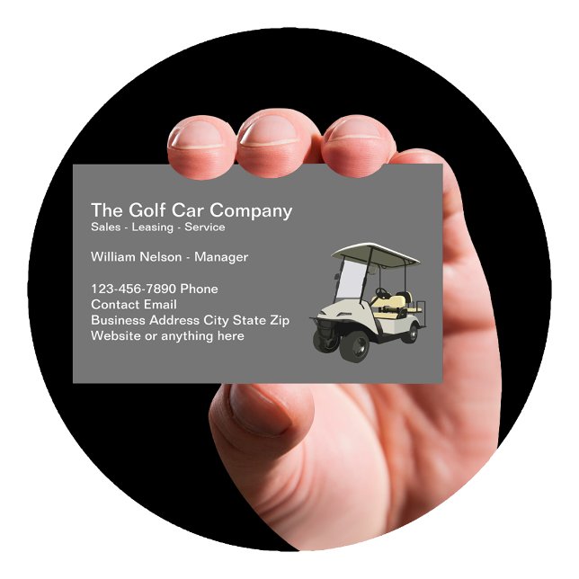 Service de vente de panier de golf Cartes de visit (Créateur téléchargé)