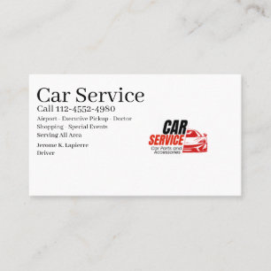 Service de voiture de luxe ou carte de visite mode