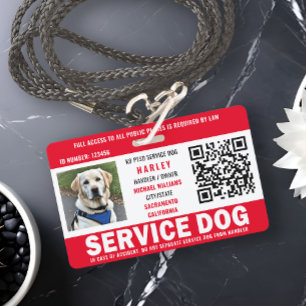 Service Dog Foto ID QR Code Ausweis