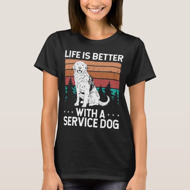 Service Dog Patch Emotionale Unterstützung Tier fü T-Shirt (Vorderseite)