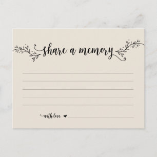 Service funéraire, crème noire, Partager une carte