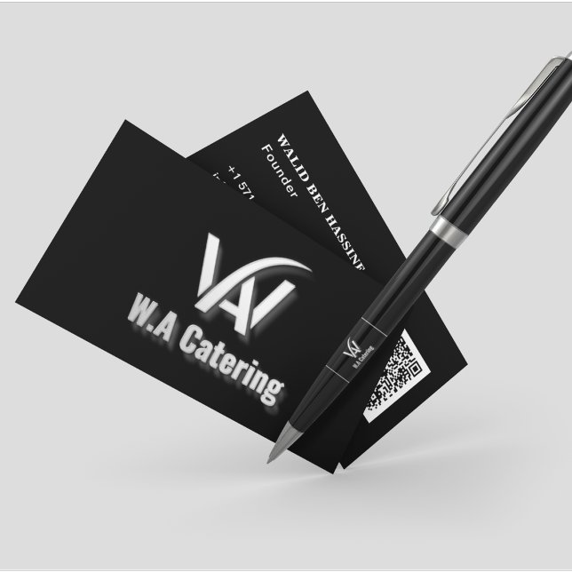 Service für berufliche Logos und QR-Code Catering Visitenkarte (Von Creator hochgeladen)