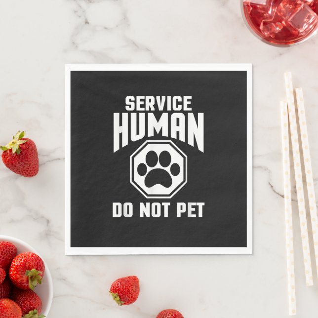 Service Human Design nicht Pet Funny Zitat Dog lo Serviette (Beispiel)