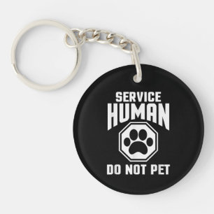 Service Human Design Nicht Streicheln Lustige Hund Schlüsselanhänger