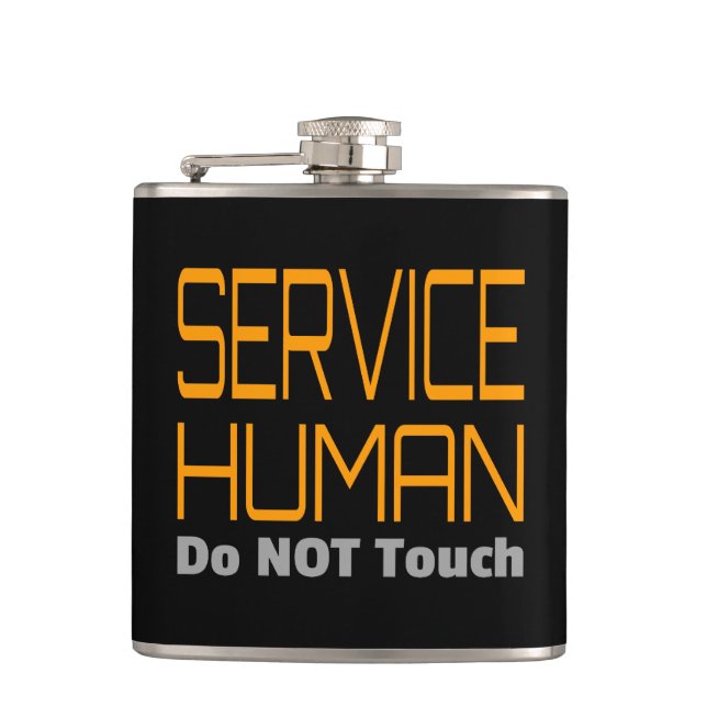Service Human Funny Flachmann (Vorderseite)