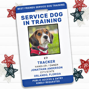 Service-Hund beim Training Personalisierter Foto-I Ausweis