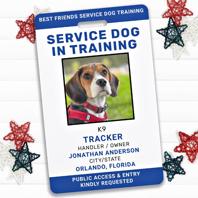 Service-Hund beim Training Personalisierter Foto-I Ausweis (Von Creator hochgeladen)