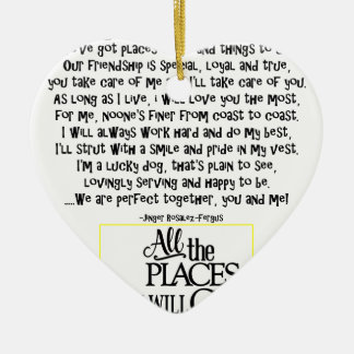 Service-Hund-Gedicht FNL BACK gelb Keramik Ornament