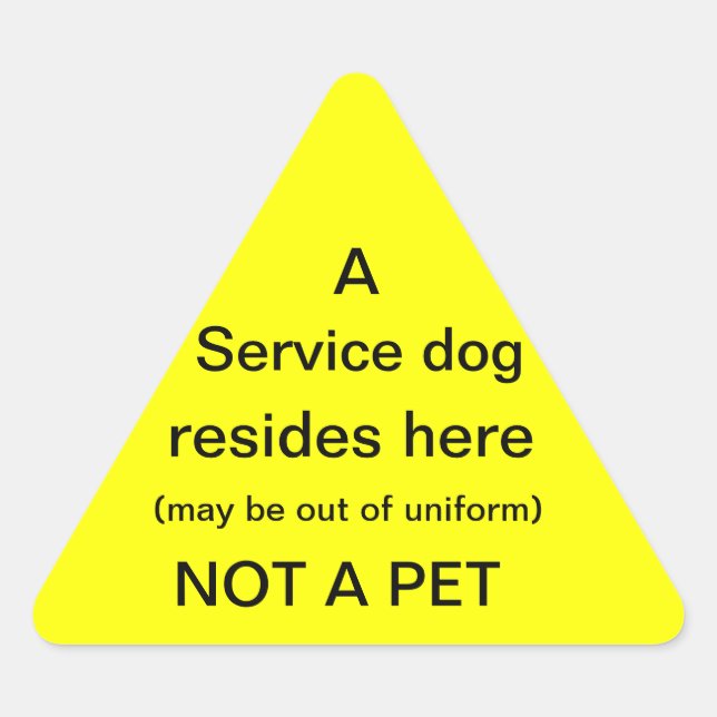 Service-Hund liegt hier Aufkleber (Vorderseite)